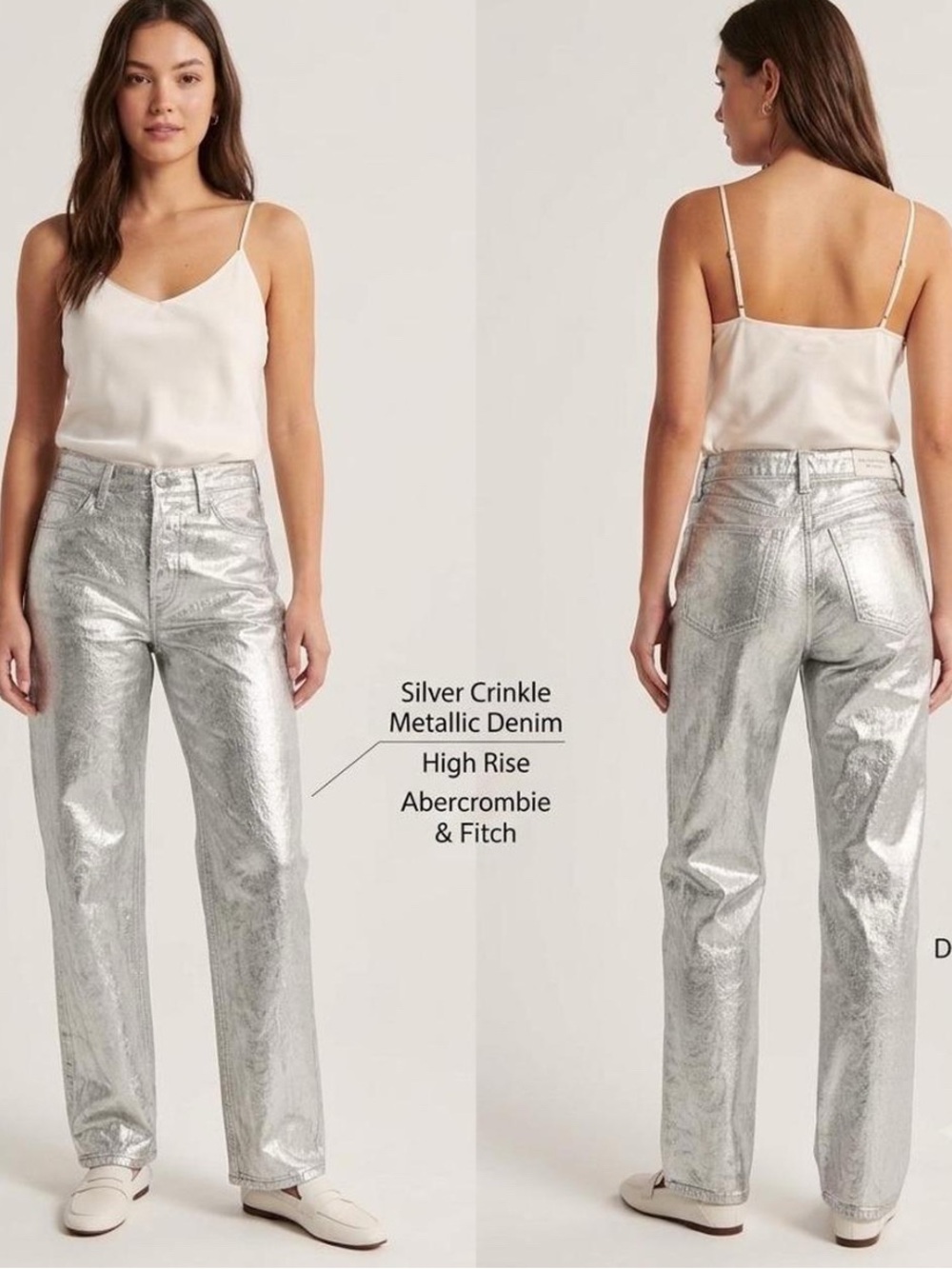 NWT Abercrombie & Fitch Metallic Jeans